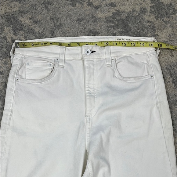 NWT Rag & Bone Nina High Rise Ankle Flare Jeans White Raw Hem Sz 31 - Picture 6 of 15